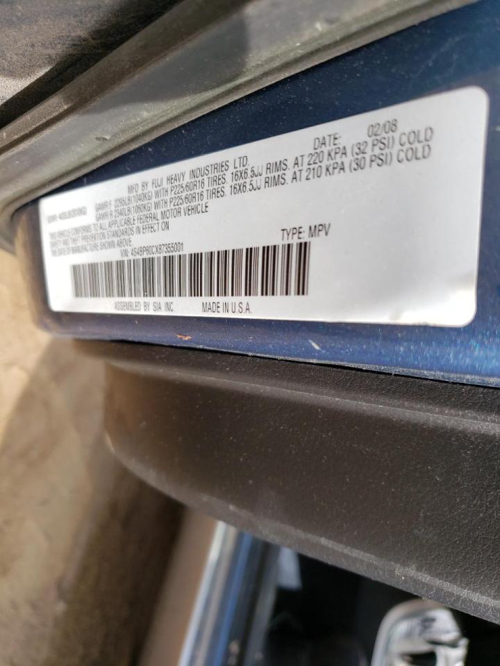 Photo 10 from auction – 2008 SUBARU OUTBACK with VIN 4S4BP60CX87355001