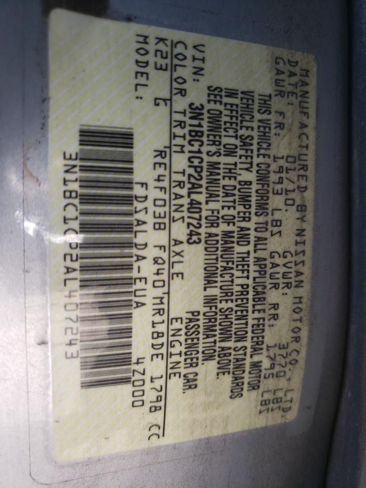 Photo 10 from auction – 2010 NISSAN VERSA S with VIN 3N1BC1CP2AL407243