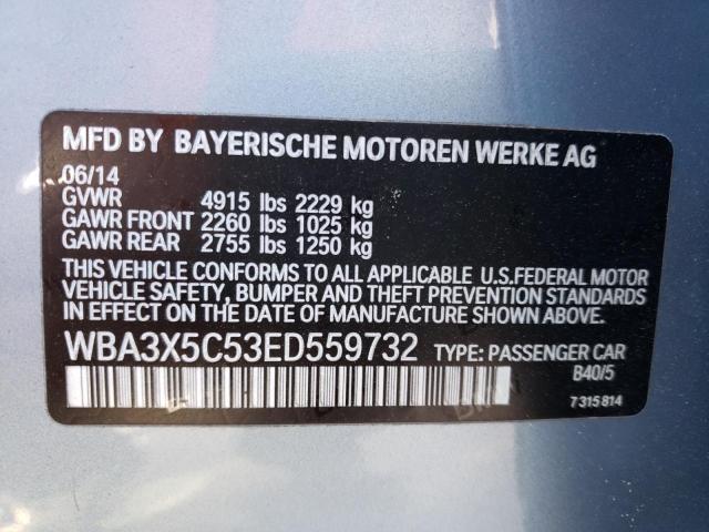 Photo 10 from auction – 2014 BMW 328 XIGT with VIN WBA3X5C53ED559732