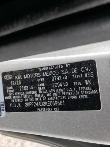 Photo 10 from auction – 2019 KIA FORTE FE with VIN 3KPF24AD3KE069661