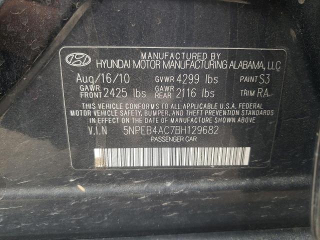 Photo 10 from auction – 2011 HYUNDAI SONATA GLS with VIN 5NPEB4AC7BH129682