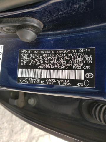Photo 10 from auction – 2014 TOYOTA PRIUS with VIN JTDKN3DU9E0382416