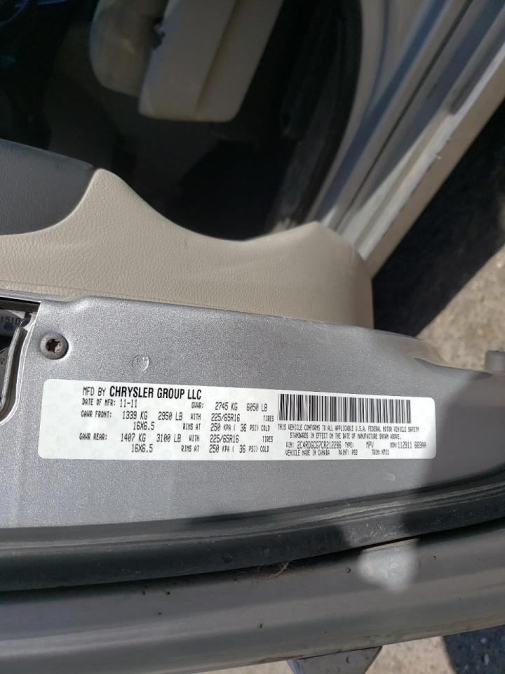 Photo 10 from auction – 2012 DODGE GRAND CARA with VIN 2C4RDGCG7CR212286