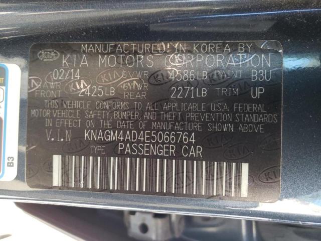 Photo 10 from auction – 2014 KIA OPTIMA HYB with VIN KNAGM4AD4E5066764