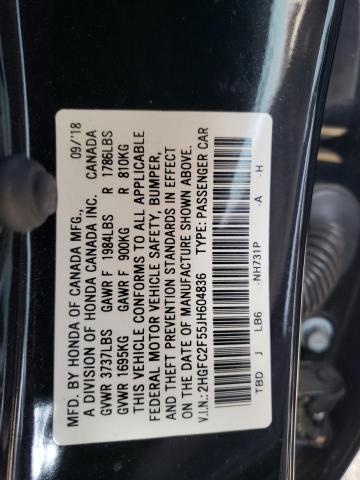 Photo 10 from auction – 2018 HONDA CIVIC LX with VIN 2HGFC2F55JH604836