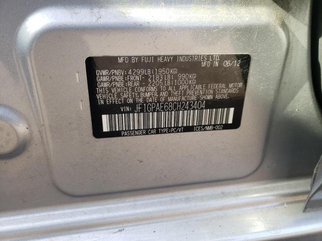 Photo 10 from auction – 2012 SUBARU IMPREZA PR with VIN JF1GPAE68CH243404