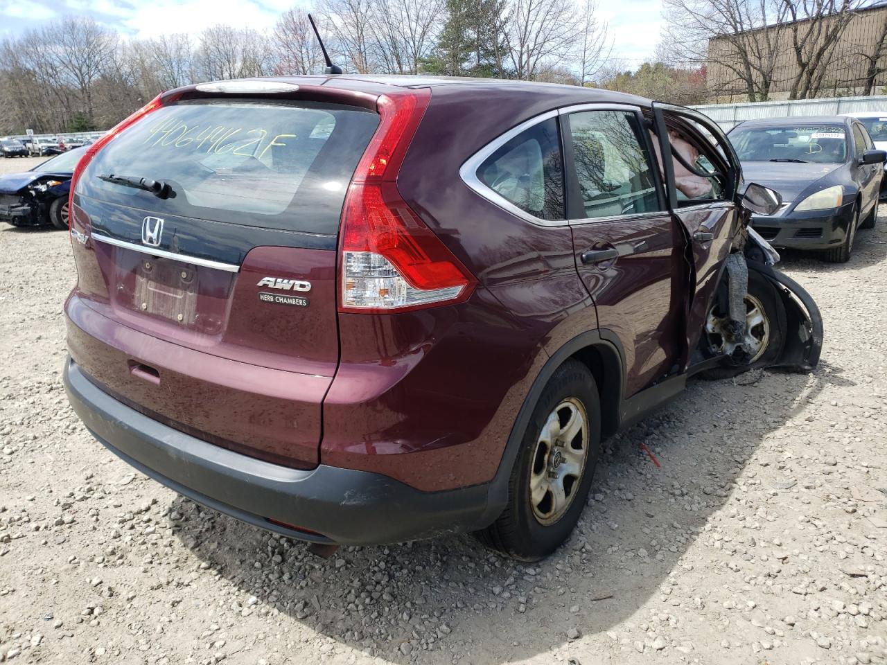 Photo 4 from auction – 2012 HONDA CR-V LX with VIN 5J6RM4H31CL057466