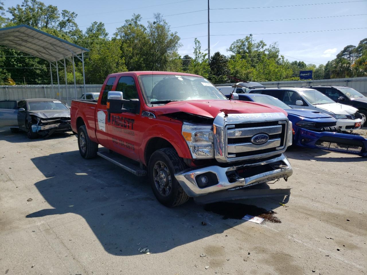 FORD F250 SUPER 2014 with VIN 1FT7X2A60EEA76398 - Photo from auction