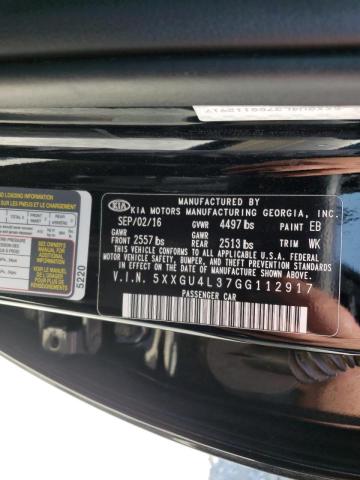 Photo 10 from auction – 2016 KIA OPTIMA EX with VIN 5XXGU4L37GG112917