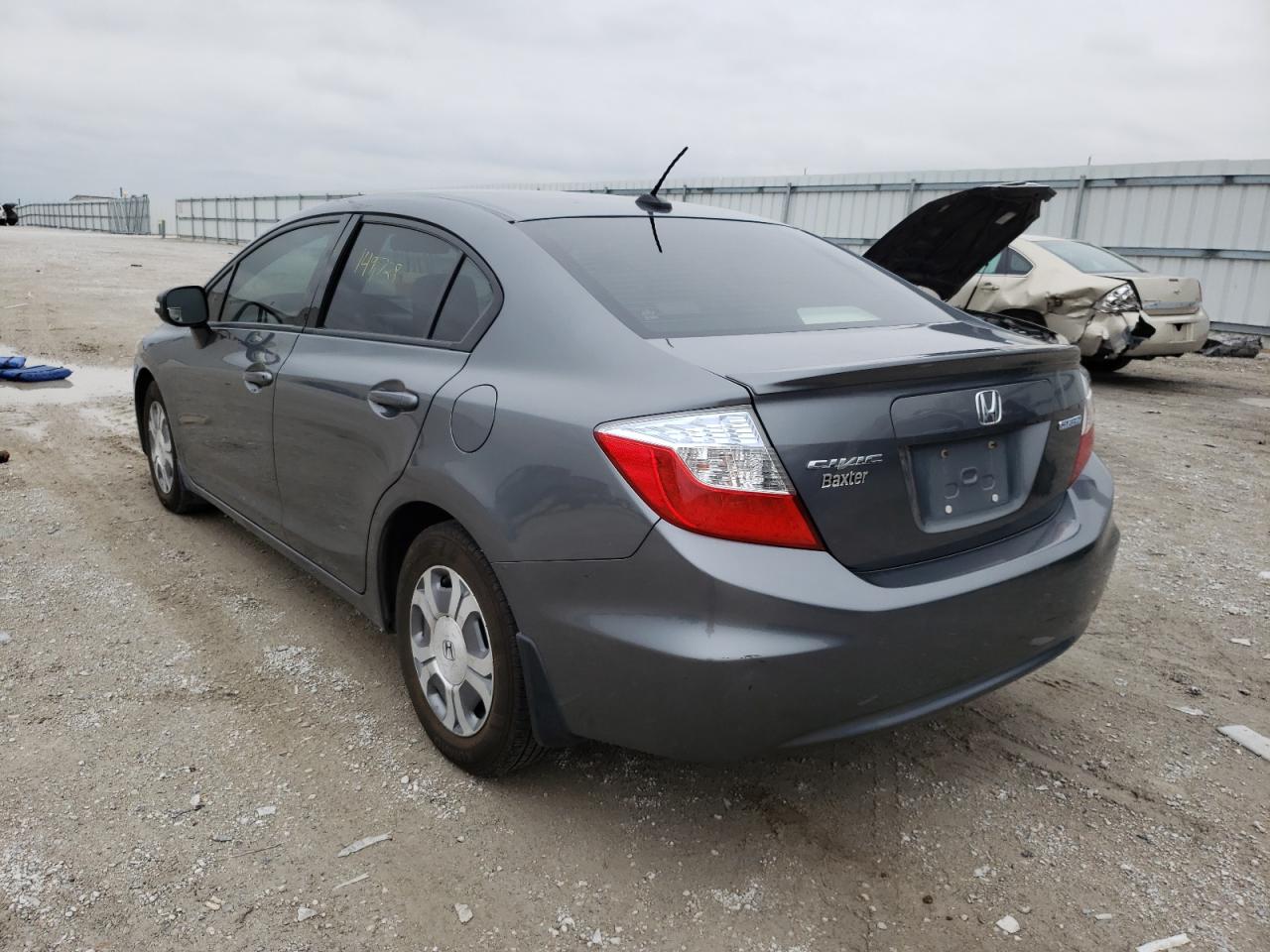 Photo 3 from auction – 2012 HONDA CIVIC HYBR with VIN JHMFB4F34CS005321