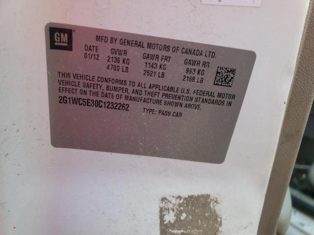 Photo 10 from auction – 2012 CHEVROLET IMPALA LTZ with VIN 2G1WC5E30C1232262