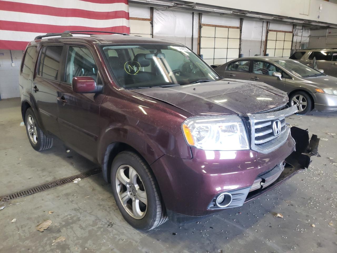 HONDA PILOT EXL 2015 with VIN 5FNYF4H5XFB062606 - Photo from auction