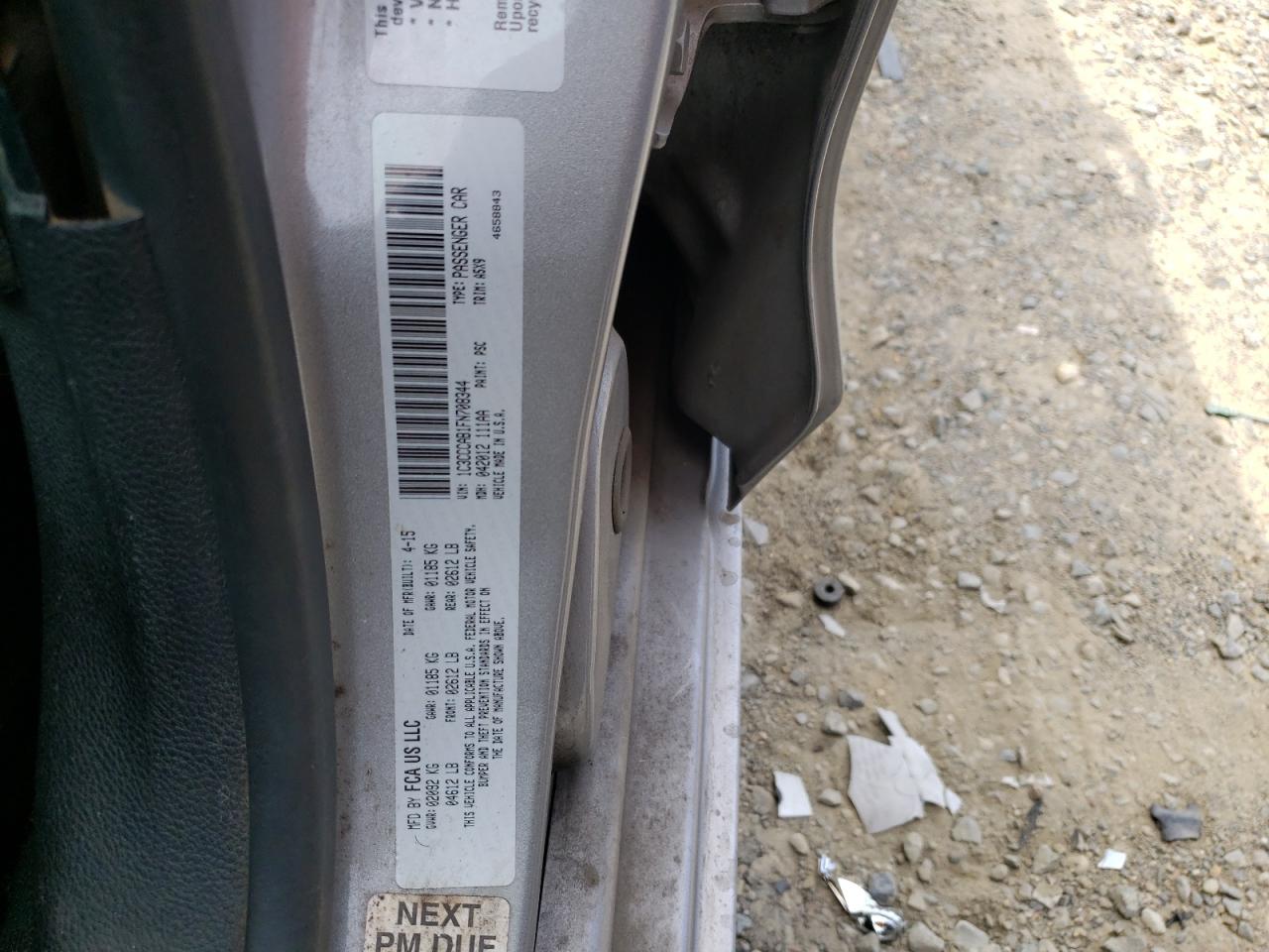 Photo 10 from auction – 2015 CHRYSLER 200 LIMITE with VIN 1C3CCCAB1FN708344