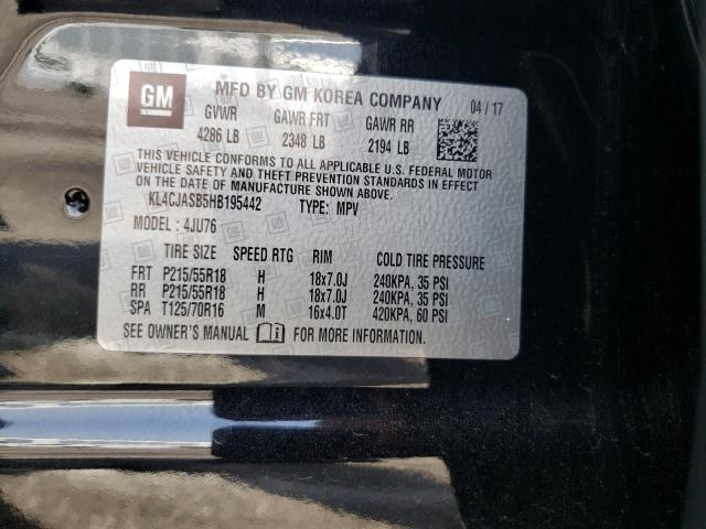 Photo 10 from auction – 2017 BUICK ENCORE PRE with VIN KL4CJASB5HB195442
