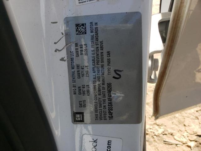Photo 10 from auction – 2015 BUICK VERANO with VIN 1G4PS5SK4F4196266