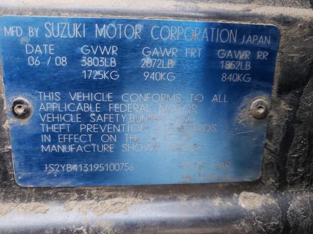 Photo 10 from auction – 2009 SUZUKI SX4 TECHNO with VIN JS2YB413195100756
