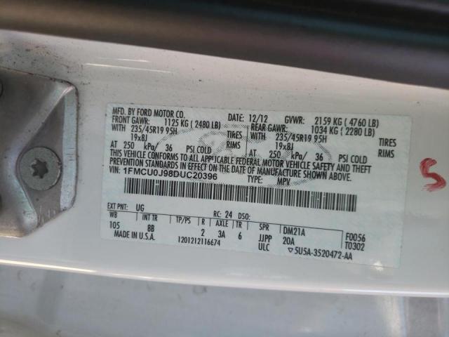 Photo 10 from auction – 2013 FORD ESCAPE TIT with VIN 1FMCU0J98DUC20396