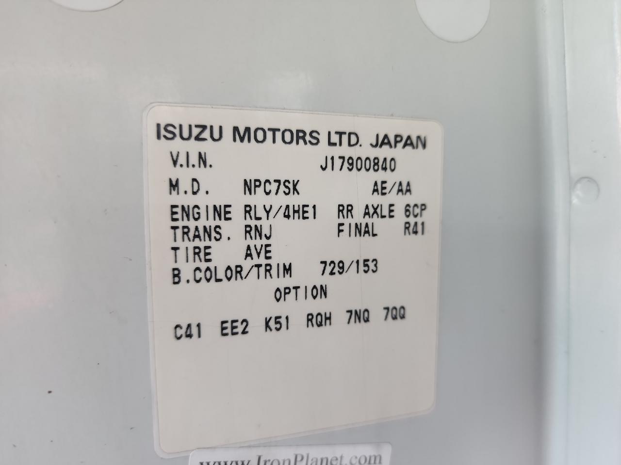 Photo 10 from auction – 2001 GMC 5500 W5504 with VIN J8DE5B14117900840