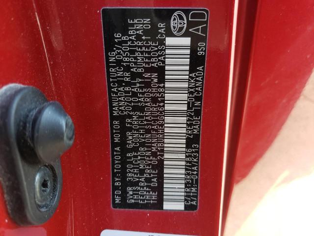 Photo 10 from auction – 2016 TOYOTA COROLLA L with VIN 2T1BURHE9GC641584