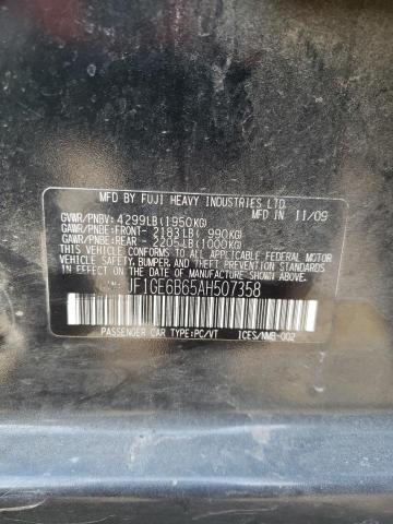 Photo 10 from auction – 2010 SUBARU IMPREZA 2. with VIN JF1GE6B65AH507358