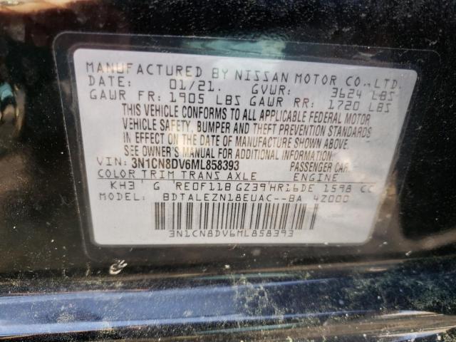 Photo 10 from auction – 2021 NISSAN VERSA S with VIN 3N1CN8DV6ML858393