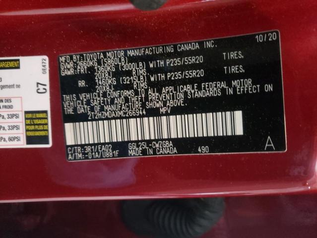 Photo 10 from auction – 2021 LEXUS RX 350 with VIN 2T2HZMDAXMC266944