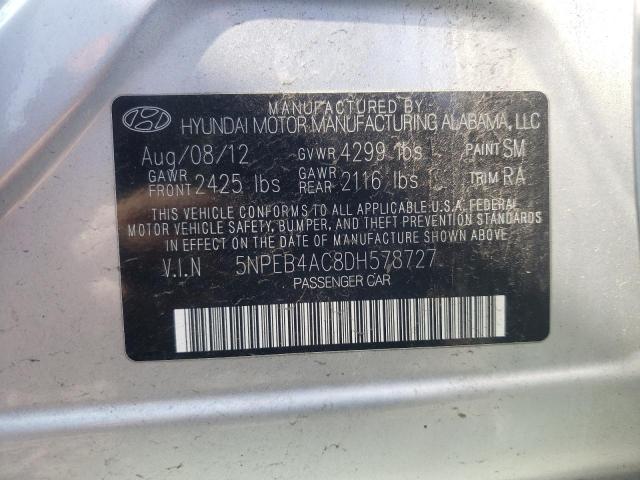 Photo 10 from auction – 2013 HYUNDAI SONATA GLS with VIN 5NPEB4AC8DH578727