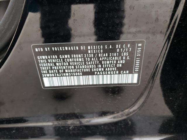 Photo 10 from auction – 2017 VOLKSWAGEN JETTA SE with VIN 3VWDB7AJ1HM315066