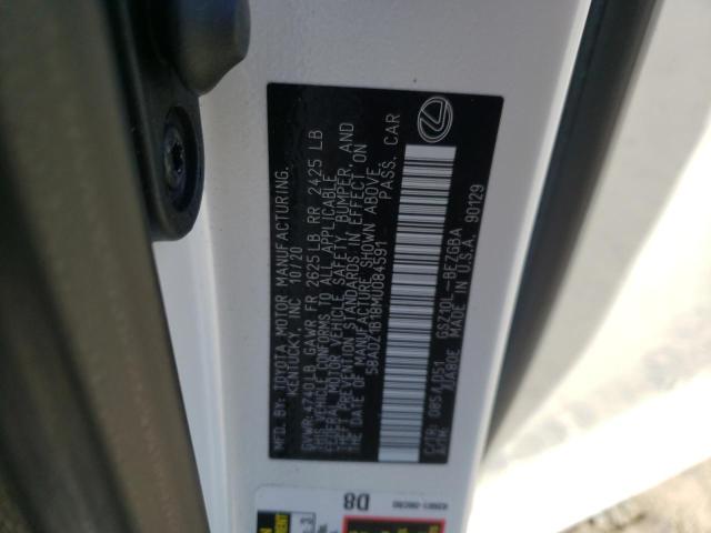 Photo 10 from auction – 2021 LEXUS ES 350 BAS with VIN 58ADZ1B18MU084591