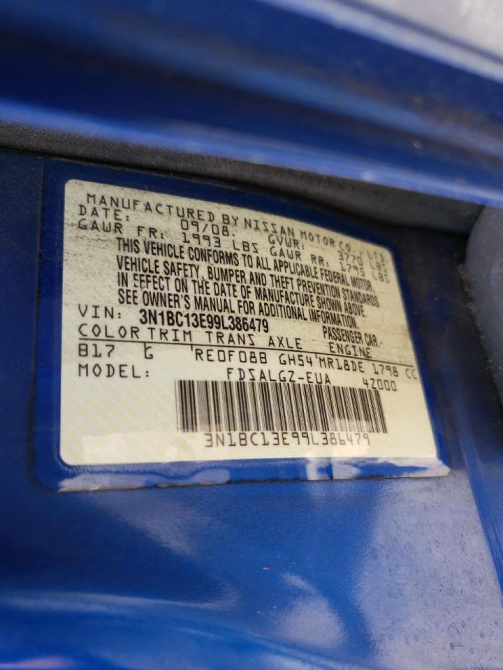 Photo 10 from auction – 2009 NISSAN VERSA S with VIN 3N1BC13E99L386479