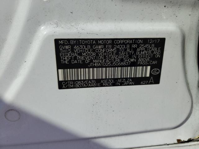 Photo 10 from auction – 2018 LEXUS IS300 with VIN JTHBA1D25J5068837