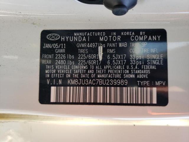 Photo 10 from auction – 2011 HYUNDAI TUCSON GLS with VIN KM8JU3AC7BU239989