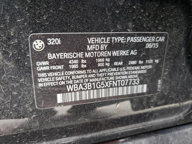 Photo 10 from auction – 2015 BMW 320 I with VIN WBA3B1G5XFNT07733
