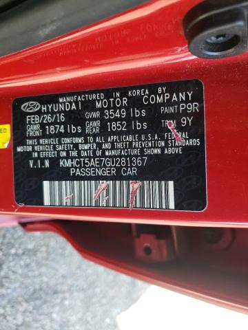Photo 10 from auction – 2016 HYUNDAI ACCENT SE with VIN KMHCT5AE7GU281367
