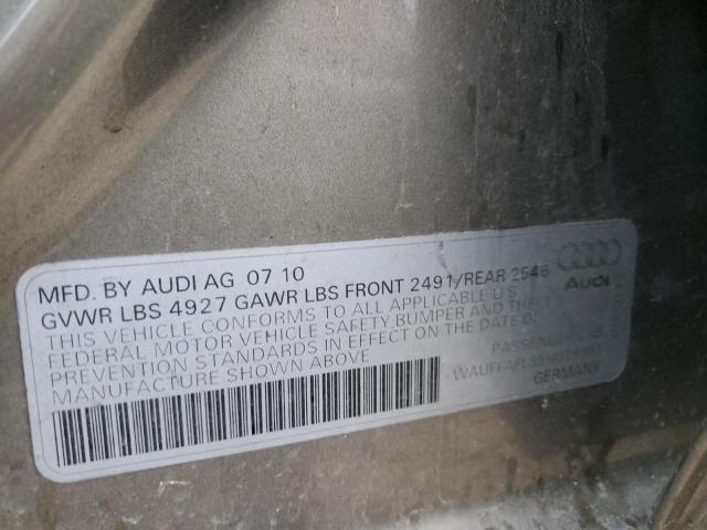 Photo 10 from auction – 2011 AUDI A4 PREMIUM with VIN WAUFFAFL9BN013901