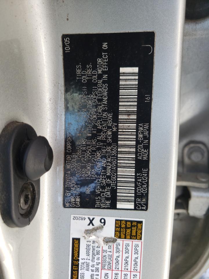 صورة رقم 10 من المزاد - 2006 TOYOTA HIGHLANDER مع VIN JTEGD21A960138601
