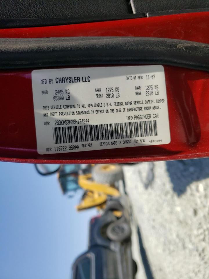 Photo 10 from auction – 2008 DODGE CHARGER R/ with VIN 2B3KA53H28H174844