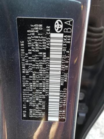 Photo 1 from auction – 2014 TOYOTA COROLLA L with VIN 5YFBURHE9EP123228