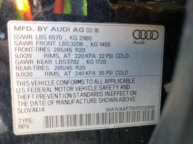 Photo 10 from auction – 2017 AUDI Q7 PRESTIG with VIN WA1VAAF70HD012919