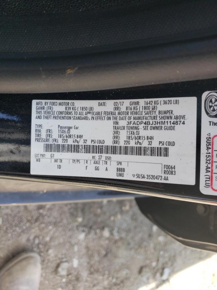 Photo 10 from auction – 2017 FORD FIESTA SE with VIN 3FADP4BJ3HM114874