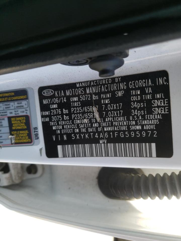 Photo 10 from auction – 2015 KIA SORENTO LX with VIN 5XYKT4A61FG595972