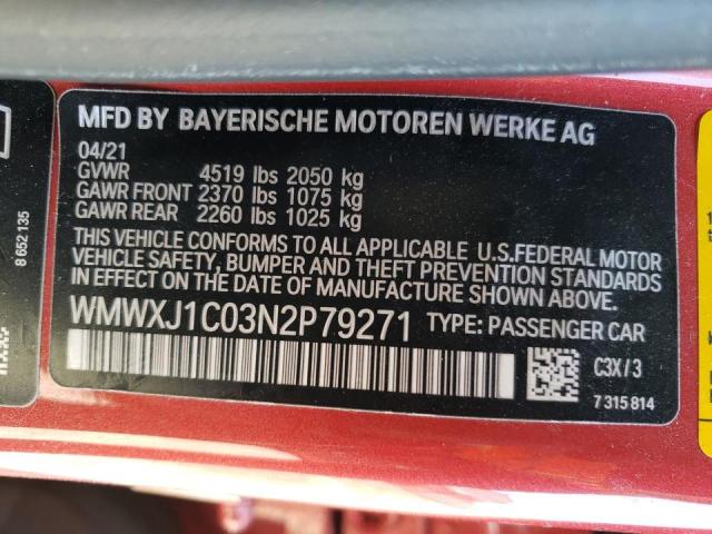Photo 10 from auction – 2022 MINI COOPER S C with VIN WMWXJ1C03N2P79271