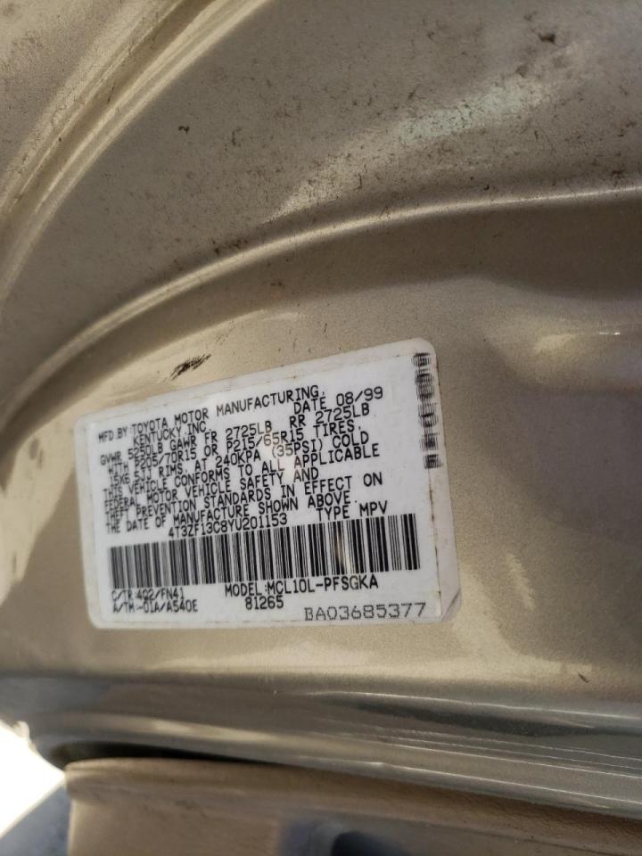 Photo 10 from auction – 2000 TOYOTA SIENNA LE with VIN 4T3ZF13C8YU201153