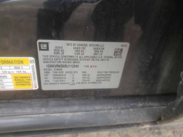 Photo 10 from auction – 2013 GMC ACADIA SLT with VIN 1GKKVRKD8DJ112340