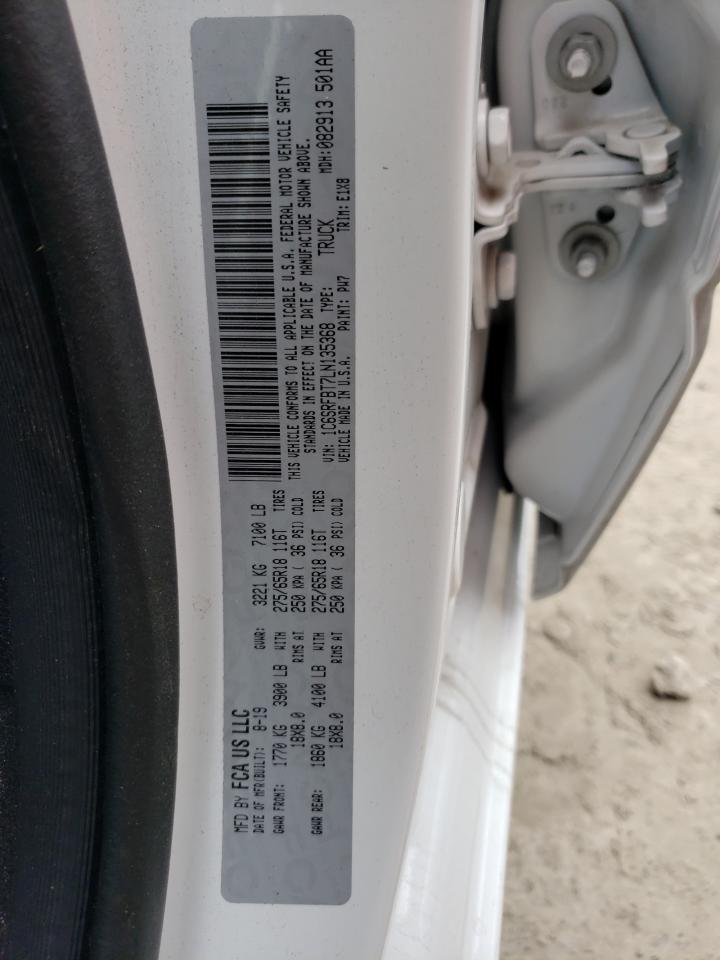 Photo 10 from auction – 2020 RAM 1500 BIG H with VIN 1C6SRFBT7LN135368