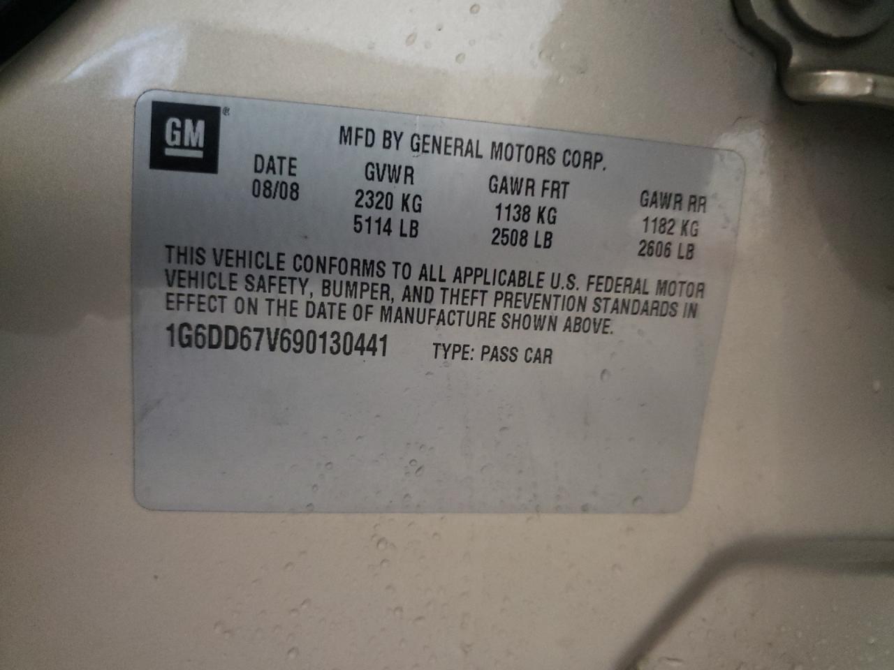 Photo 10 from auction – 2009 CADILLAC STS with VIN 1G6DD67V690130441