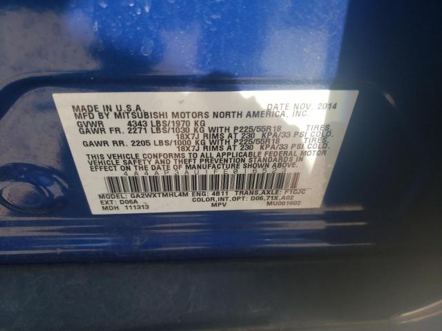 Photo 10 from auction – 2015 MITSUBISHI OUTLANDER with VIN 4A4AP3AU1FE016523
