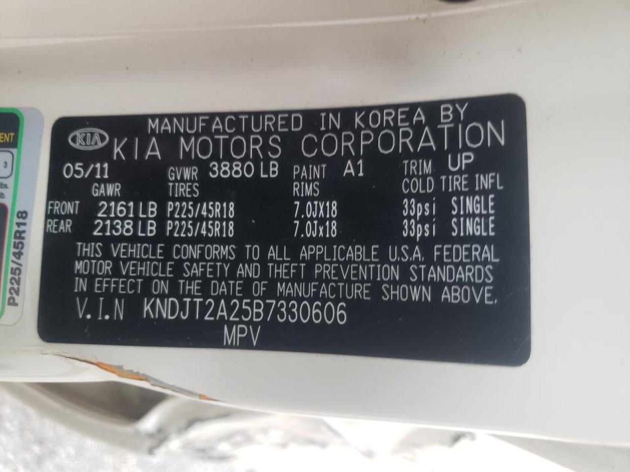 Снимка 10 от търг – 2011 KIA SOUL + с VIN KNDJT2A25B7330606