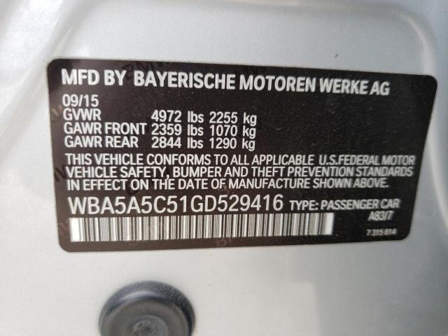 Photo 10 from auction – 2016 BMW 528 I with VIN WBA5A5C51GD529416