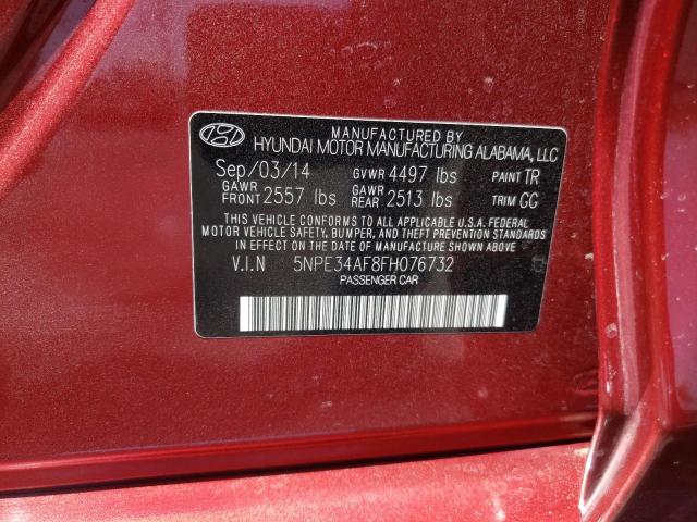 Photo 10 from auction – 2015 HYUNDAI SONATA SPO with VIN 5NPE34AF8FH076732